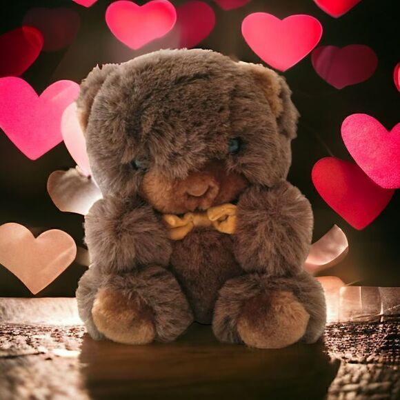 AMERICA WEGO Groom Teddy Bear Plush Vintage Stuffed Animal Korea Textured Brown. - Picture 1 of 16